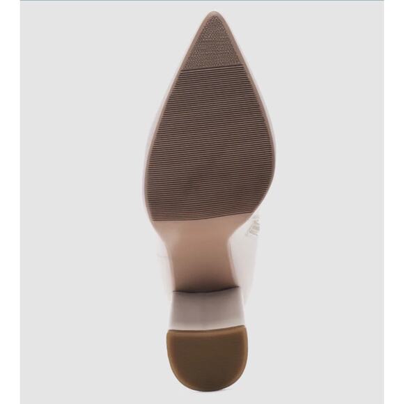 London Rag Womens Quilt Knee High Boots US Size 6 37 White Block Heel Boots New - Picture 3 of 12